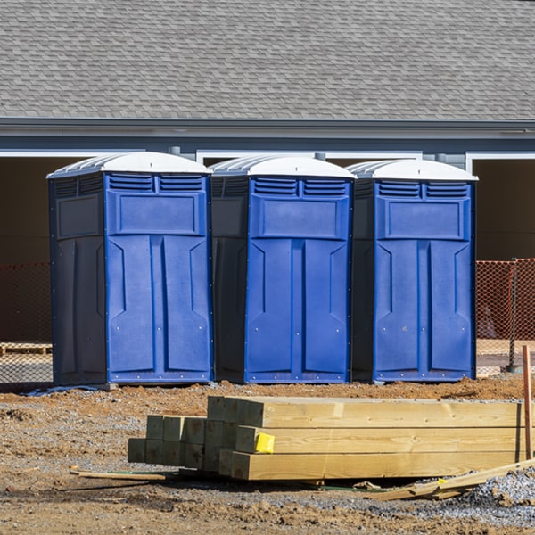 how can i report damages or issues with the portable restrooms during my rental period in Claremont IL